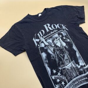 Kid Rock American Bad Ass Salutes‎ The Troops USA Black T Shirt Size Small